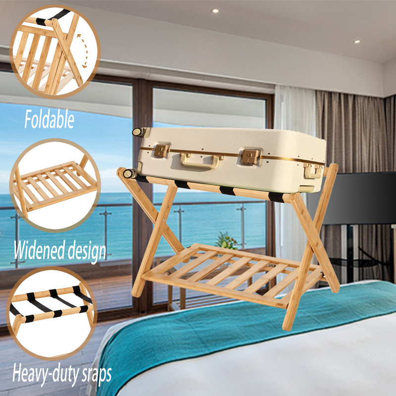 Lodoicea maldivica Bamboo Folding Luggage Rack Wayfair